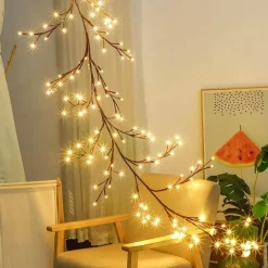 Rattan-Lichterketten – Dekorative Zweig-Lichterkette