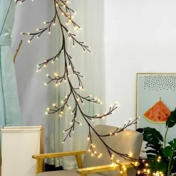 Rattan-Lichterketten – Dekorative Zweig-Lichterkette