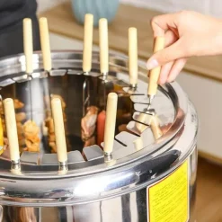 Rauchfreier Edelstahl-BBQ-Grill – Tragbare Camping-Lösung