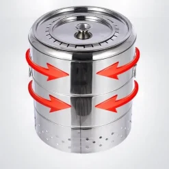 Rauchfreier Edelstahl-BBQ-Grill – Tragbare Camping-Lösung