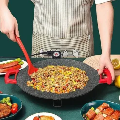 Rauchfreier Elektrogrill mit Antihaftplatte