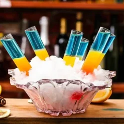 Reagenzglas-Cocktailglas-Set – 6-teiliger Rack-Shot-Halter