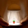 Rechargeable Cactus Mushroom Night Lamp - Stylish White LED Decor