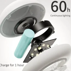 Rechargeable Cactus Mushroom Night Lamp - Stylish White LED Decor