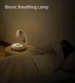 Rechargeable Foldable Wireless Fan Night Lamp