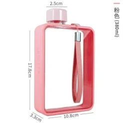 Rechteckige, flache, transparente, auslaufsichere Thermoskanne