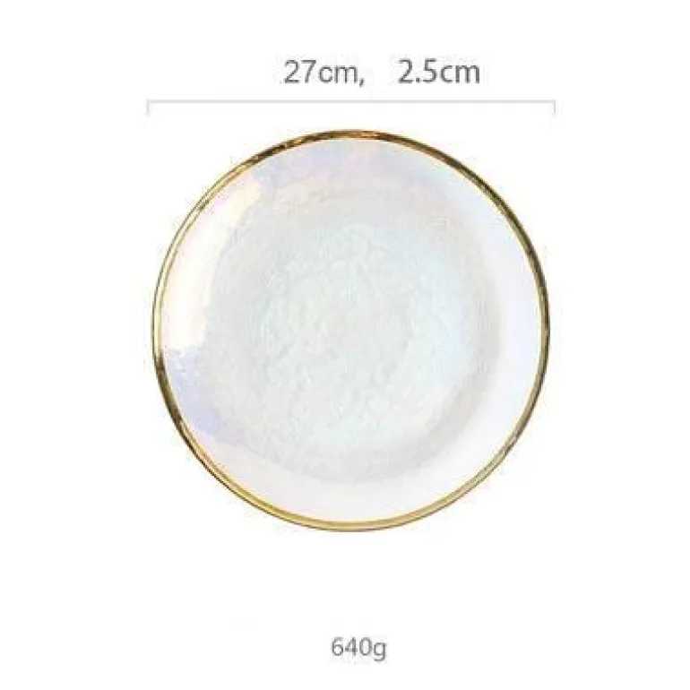 Regenbogen-Essteller aus Glas – farbenfrohes, kreatives Geschirr