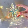 Regenbogen-Schneeflocken-Autoanhänger – Transparentes Dekor für Fahrzeuge