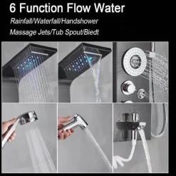 Regenduschsystem - Nordic Digital Panel Wasserfall-Duschset