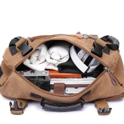 Reiserucksack aus Segeltuch für Herren – multifunktionale Outdoor-Abenteuertasche