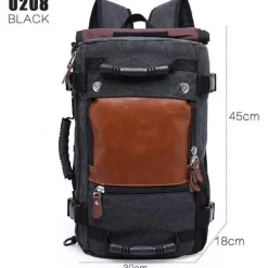 Reiserucksack aus Segeltuch für Herren – multifunktionale Outdoor-Abenteuertasche