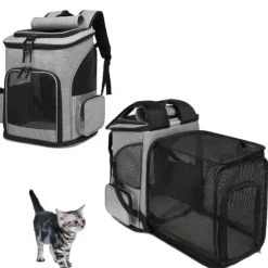 Reiserucksack für Haustiere – erweiterbare, atmungsaktive Tragetasche