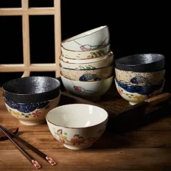 Reisschüssel aus Keramik – kleine Nudelsuppenschüssel für die Küche