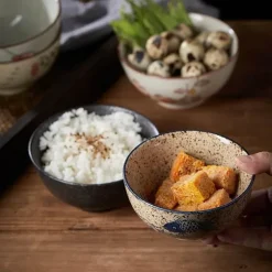 Reisschüssel aus Keramik – kleine Nudelsuppenschüssel für die Küche