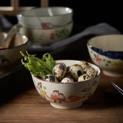 Reisschüssel aus Keramik – kleine Nudelsuppenschüssel für die Küche