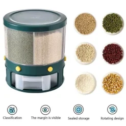 Reisspender - Rotierender Vorratsbehälter mit 6 Fächern