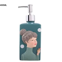 Resin Soap Dispenser - Stylish Bathroom Accessory for Girls