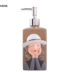 Resin Soap Dispenser - Stylish Bathroom Accessory for Girls