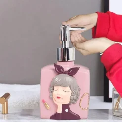 Resin Soap Dispenser - Stylish Bathroom Accessory for Girls