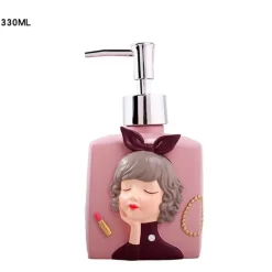 Resin Soap Dispenser - Stylish Bathroom Accessory for Girls