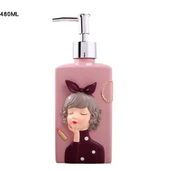 Resin Soap Dispenser - Stylish Bathroom Accessory for Girls