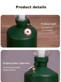 Retro Air Humidifier Wireless Aroma Diffuser Lamp