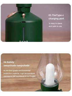 Retro Air Humidifier Wireless Aroma Diffuser Lamp