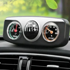 Retro Auto Thermometer Kompass - Stilvolles Autozubehör