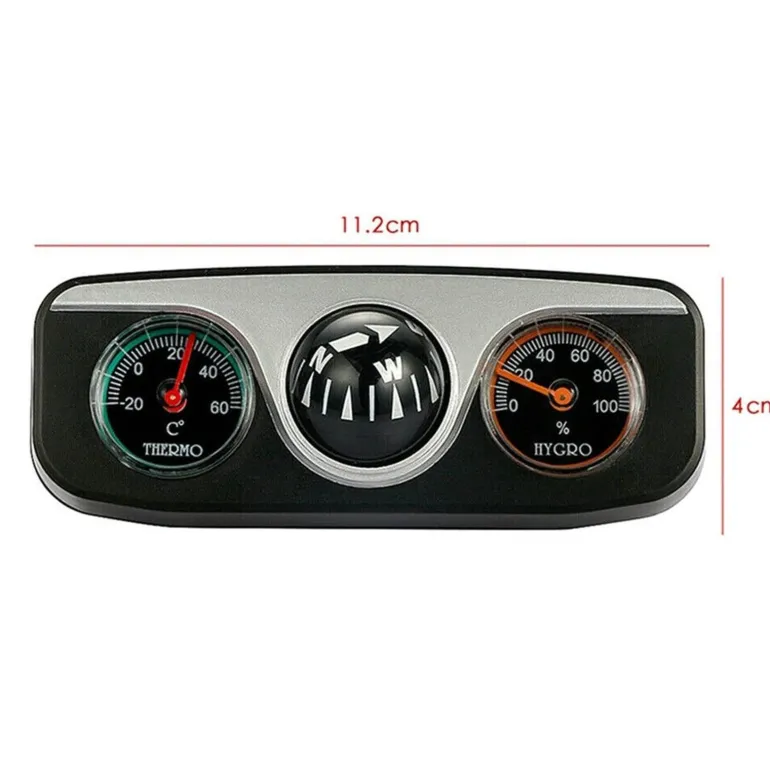 Retro Auto Thermometer Kompass - Stilvolles Autozubehör