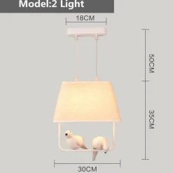 Retro Bird Pendant - Decorative Resin Light Ornament