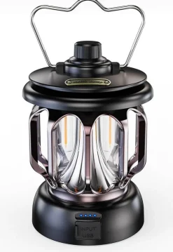 Retro Campinglampe - Tragbare LED-Powerbank