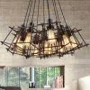 Retro Chandelier Lamp - Modern Iron Light Fixture
