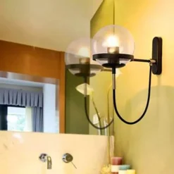 Retro Glass Ball Wall Lamp - Elegant Home Decor Lighting