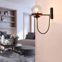 Retro Glass Ball Wall Lamp - Elegant Home Decor Lighting
