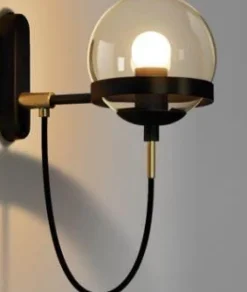 Retro Glass Ball Wall Lamp - Elegant Home Decor Lighting
