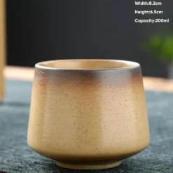 Retro Japanische Keramiktasse - Keramik Teetasse