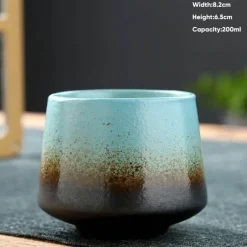Retro Japanische Keramiktasse - Keramik Teetasse