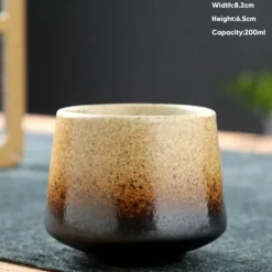 Retro Japanische Keramiktasse - Keramik Teetasse