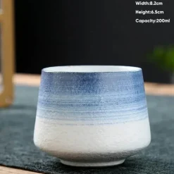 Retro Japanische Keramiktasse - Keramik Teetasse