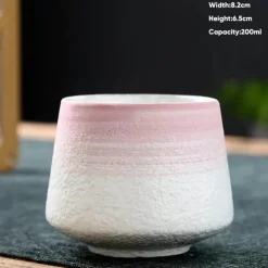 Retro Japanische Keramiktasse - Keramik Teetasse