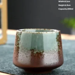 Retro Japanische Keramiktasse - Keramik Teetasse