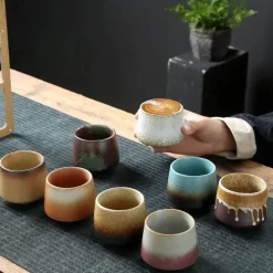 Retro Japanische Keramiktasse - Keramik Teetasse
