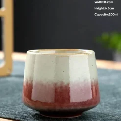 Retro Japanische Keramiktasse - Keramik Teetasse