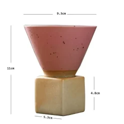 Retro Japanische Porzellantasse - Keramik Latte Tasse