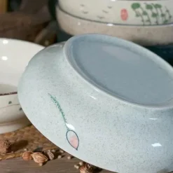 Retro Japanische Ramen-Schüssel - Keramik-Nudelsuppenteller 9-teilig