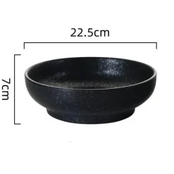 Retro Japanische Ramen-Schüssel - Keramik-Nudelsuppenteller 9-teilig