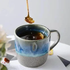 Retro Keramiktasse - Kaffee-/Teetasse aus Porzellan