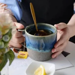 Retro Keramiktasse - Kaffee-/Teetasse aus Porzellan