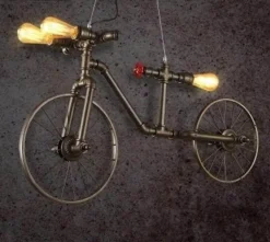 Retro Loft Bicycle Metal Lamp - Vintage Industrial Light Fixture