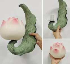 Retro Lotus Flower Wall Lamp - Vintage Home Decor Lighting